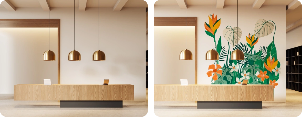 Reception Wall | Plaster
